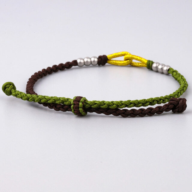 Bracelet20Tibetain20Noeud20Vert20et20Noir 1