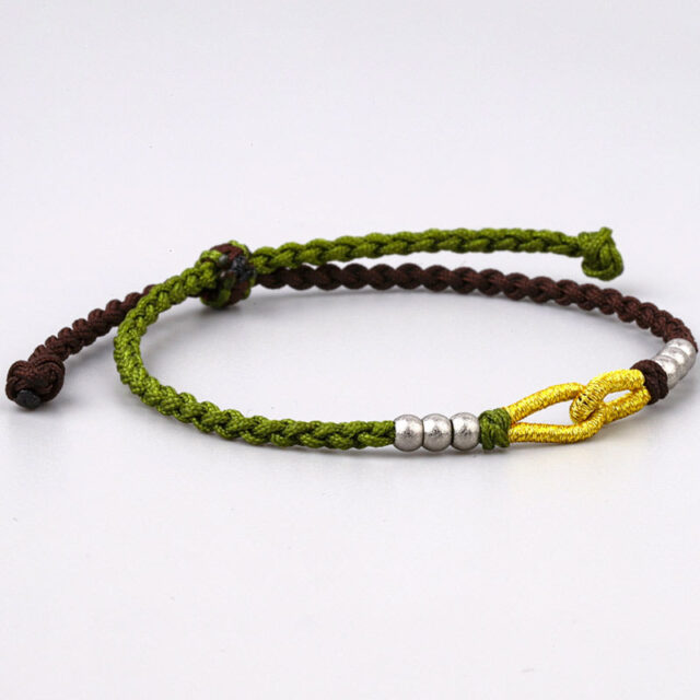 Bracelet20Tibetain20Noeud20Vert20et20Noir 2