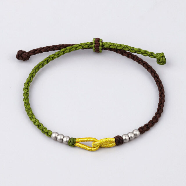 Bracelet20Tibetain20Noeud20Vert20et20Noir 3